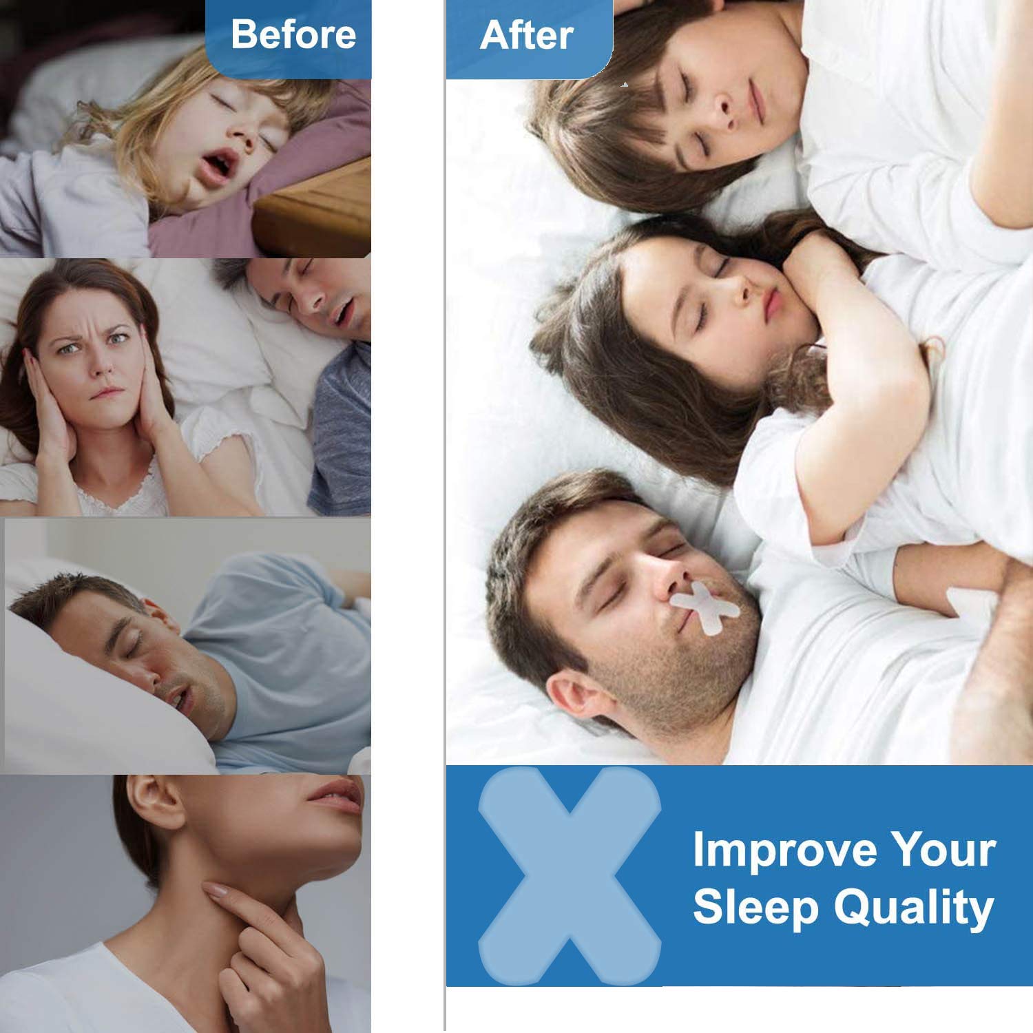 HANNEA 30Pcs Sleep Strips,Anti Snoring Devices Advanced Gentle Mouth Tape for Sleeping Snoring Reduction Mouth Tape for Better Nose Breathing Sleep Aids Strips HANNEA 30Pcs Sleep Strips,Anti Snoring Devices Advanced Gentle Mouth Tape for Sleeping Snoring Reduction Mouth Tape for Better Nose Breathing Sleep Aids Strips